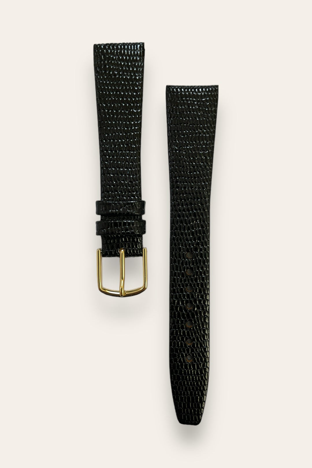 Black Lizard Leather Bracelet