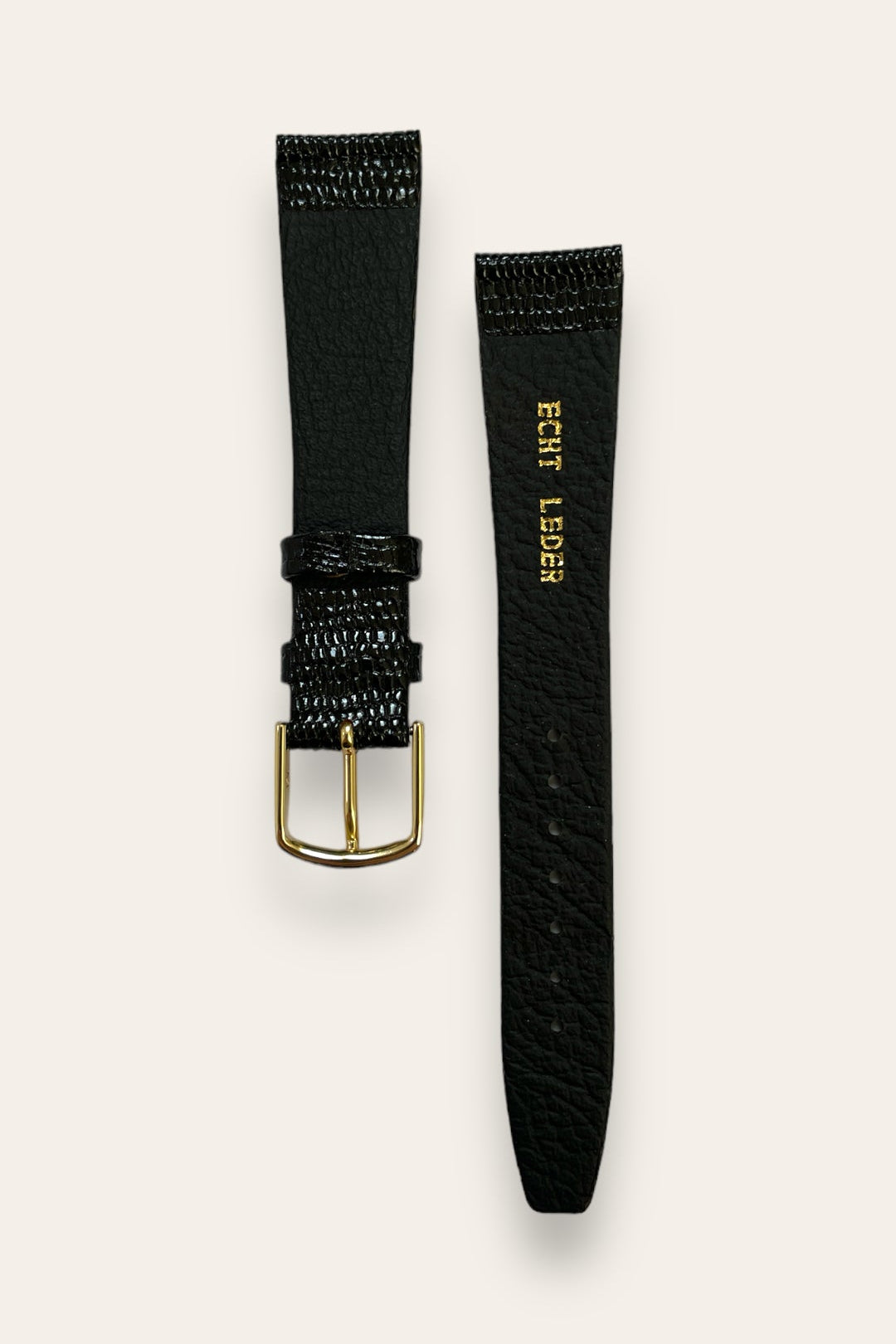 Black Lizard Leather Bracelet