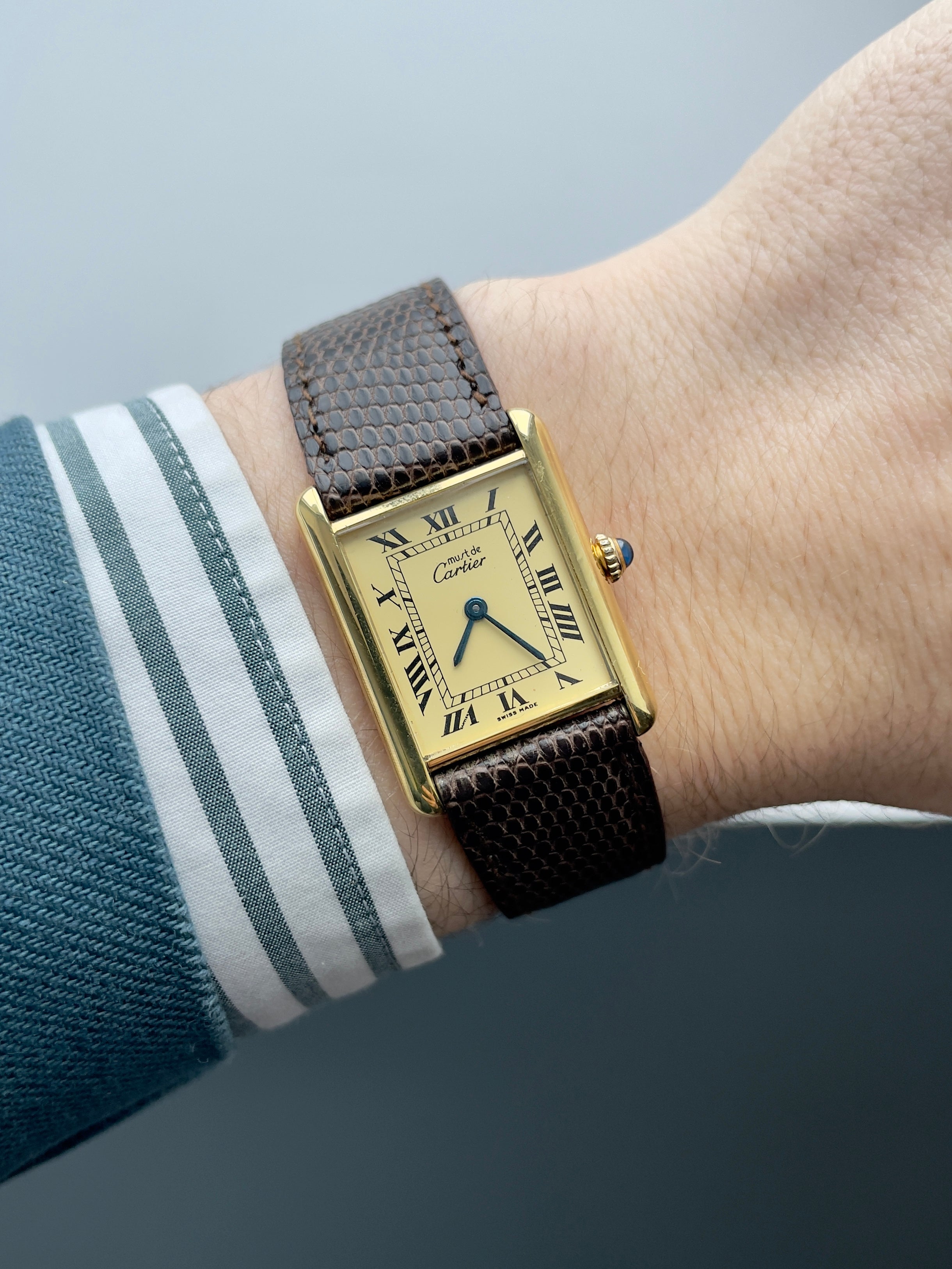 (SOLD OUT) Cartier must tank vermeil Seconde Vintage