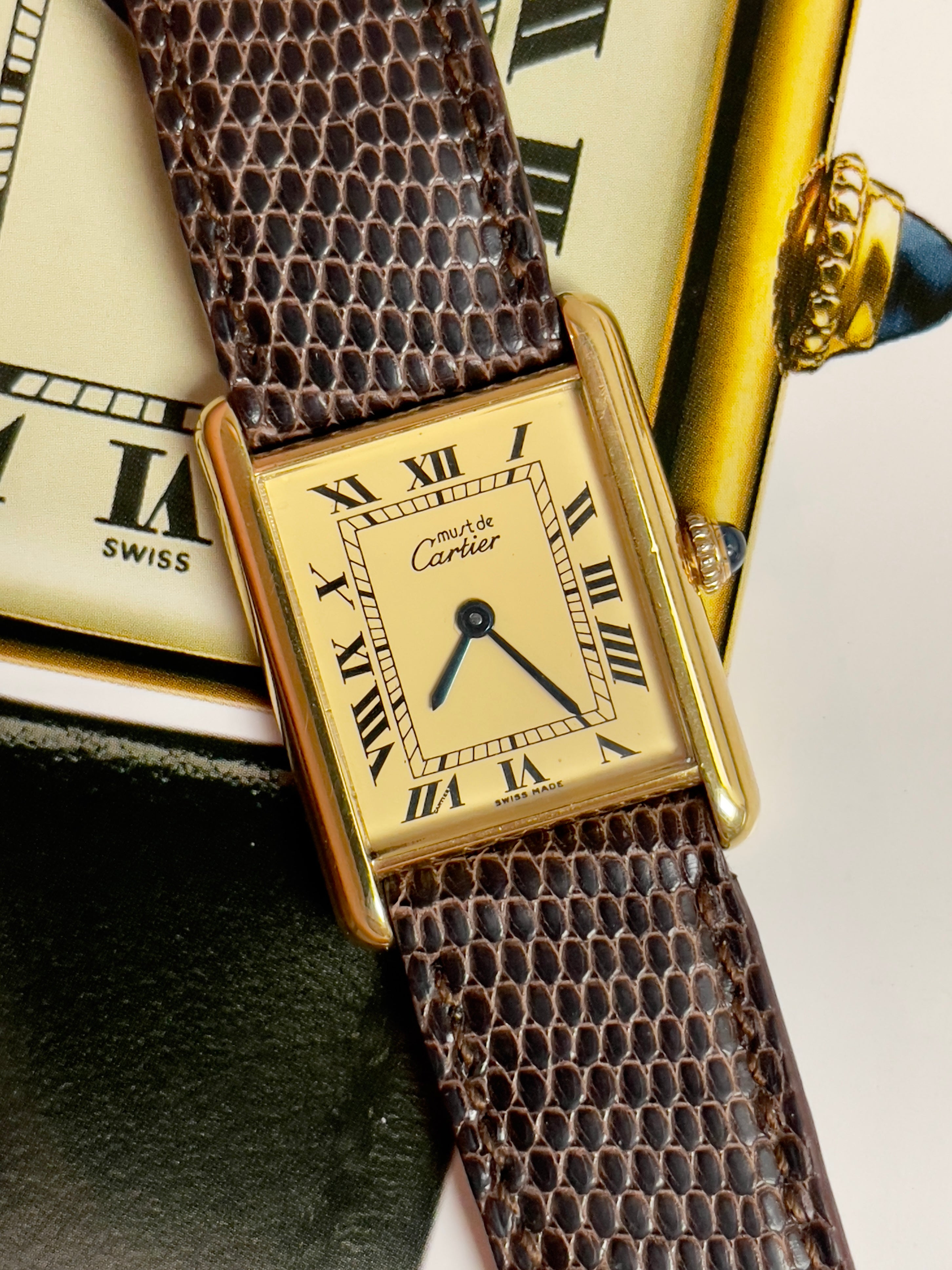 (SOLD OUT) Cartier must tank vermeil Seconde Vintage